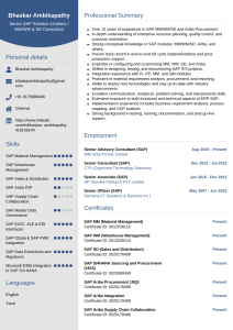 Bhaskar ambikapathy - SAP MM WM & SD 