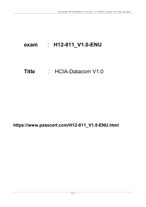 H12-811 V1.0-ENU HCIA-Datacom V1.0 Training Material 2023