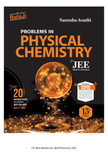 Problems in Physical Chemistry by Narendra Awasthi for JEE 15th Edition