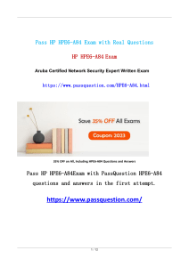 HP HPE6-A84 Practice Test Questions