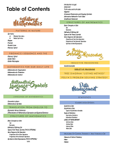 Notes Mathematics in the Modern World (1)