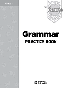 Grade 1 English Grammar Practice Book