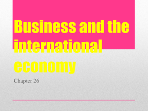 Business and the international economy