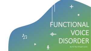 Functional Voice Disorder