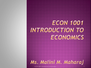 ECON 1001 Lecture 7 and 8 updated