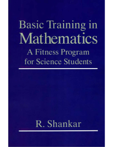 Basic Training in Mathematics: A Fitness Program