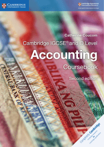 Cambridge IGCSE and O Level Accounting Course book Second Edition