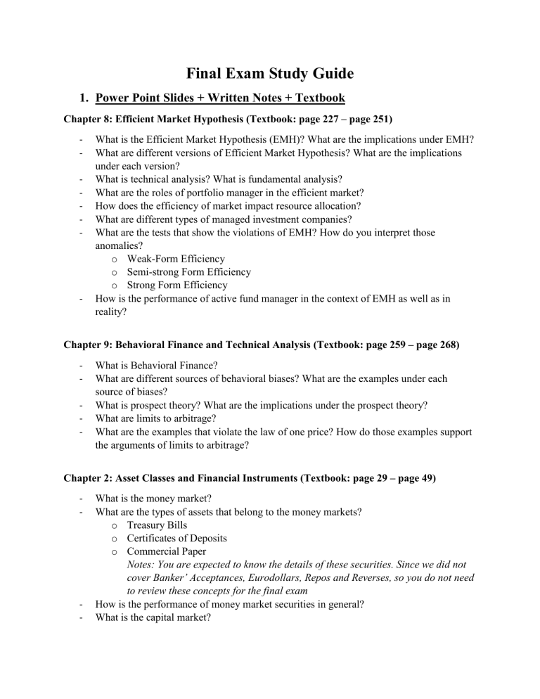 English Exam Study Guide