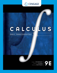 Calculus Early Transcendentals Textbook