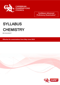 CAPE-Chemistry-Syllabus