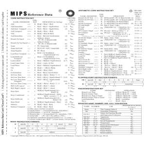 MIPS reference card (3)
