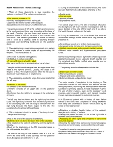 Thorax & Lung Health Assessment: Practice Questions