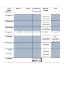 CHEM251 - Update lecture Schedule