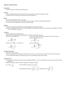 stats handout