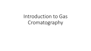 Introduction to Gas Cromatography