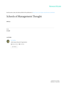 ManagementschoolsofthoughtbyMSSridhar