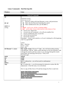 Linux Commands Cheat Sheet for Red Hat