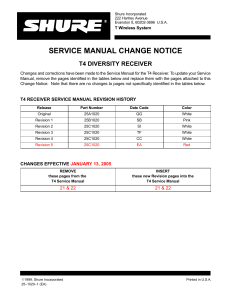 shure t 4 service Manual