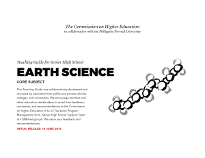 SHS TG - Earth Science