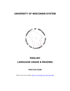 English Practice Exam 2011