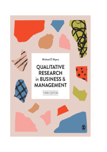 Qualitative research in business and management
