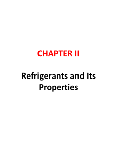 CHAPTER II Refrigerants and Properties