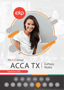 ACCA TX Taxation UK Express Notes