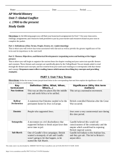 AP World History Unit 7 Study Guide