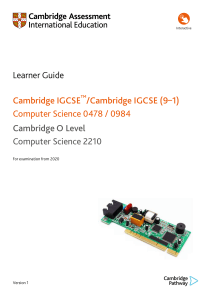 Computer Science Learner Guide