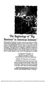 Chandler 1959 The Beginnings of “Big Business” in American Industry