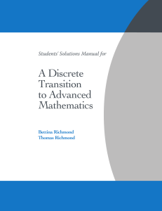 A discrete transition to advanced mathematics