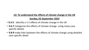 Effects of climate change in the UK