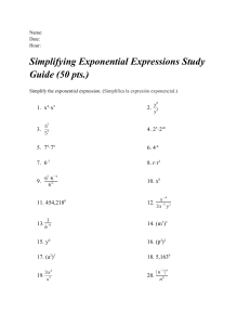 simplifying exponents