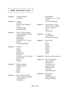 Mark Klimek's lecture notes