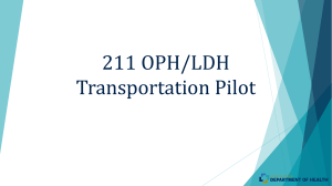 211 OPH LDH Transportation Pilot