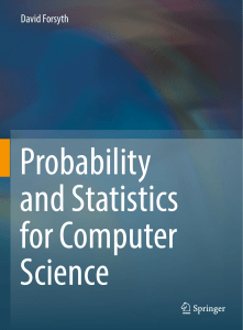 2018 Forsyth Probability And Statistics For Computer Science