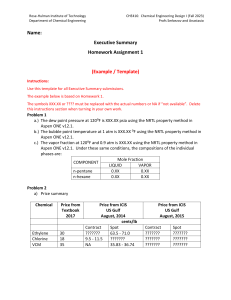 Executive Summary Example for HW1