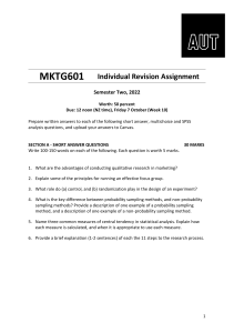MKTG601 individual revision assignment S2 2022 