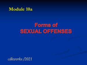 Forms of Sexual Offenses Presentation Slide