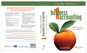 IGCSE O Level Frankwoods Business Accounting 1 by Frank Wood Alan Sangster