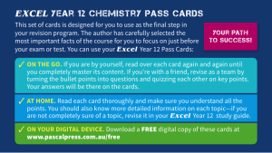 Year 12 Chemistry Study Cards