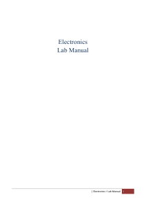 Electronics Lab Manual