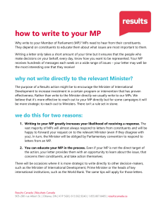 3c. How To Write to your MP