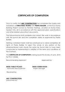 5. CERTIFICATE OF COMPLETION