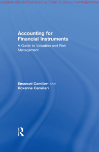 Accounting for Financial Instruments A Guide to Valuation and Risk Management, 1e Camilleri, Emanuel