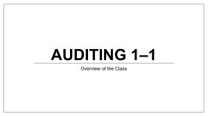 Auditing 1-1 Overview