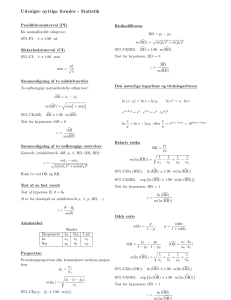 Statistics formula collection