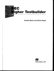 BEC Higher Testbuilder Book