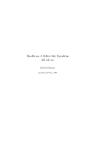 Handbook of Differential Equations 3rd e