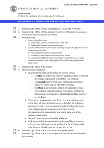 1.1 List of Requirements for Filipino Applicants v2021